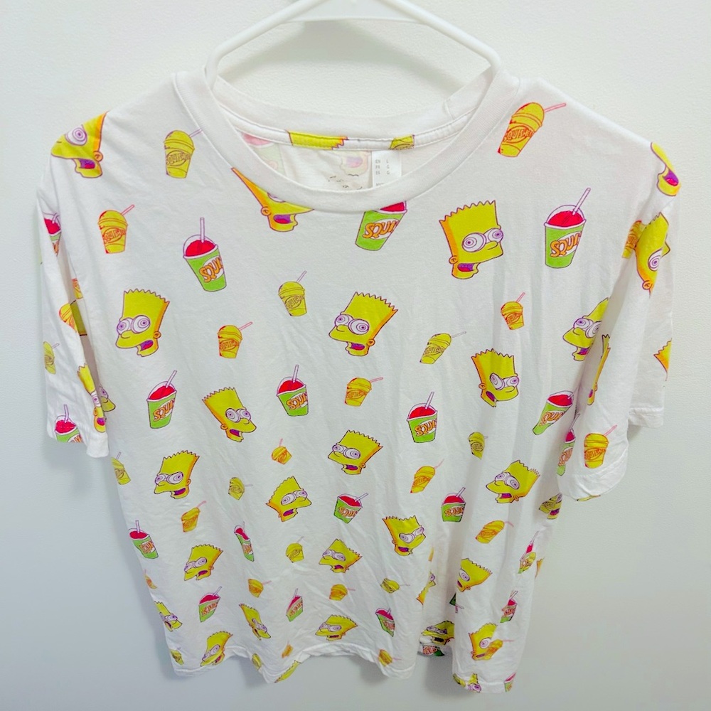 Bart Simpson Squishee Print T-Shirt